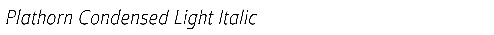Plathorn Condensed Light Italic image